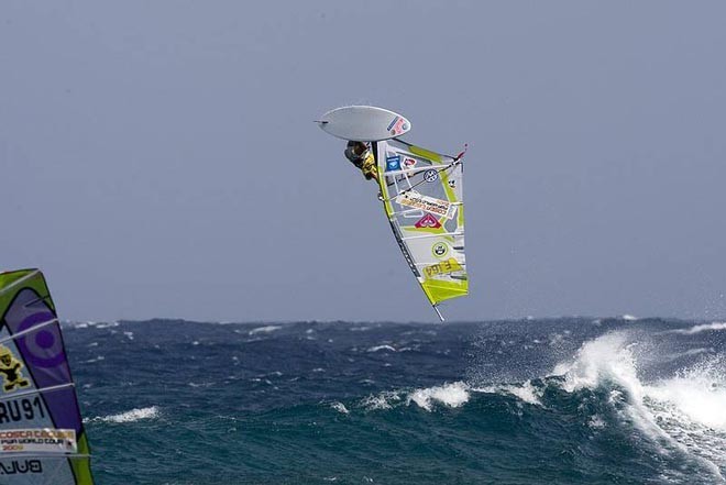 Daida Moreno Table top push loop - PWA Costa Teguise Freestyle World Cup - Day 4 &copy;  John Carter / PWA http://www.pwaworldtour.com